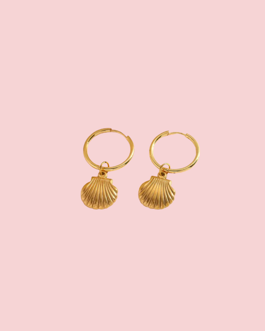 18K Plated Stainless Steel Sea Shell Earrings Jewelry