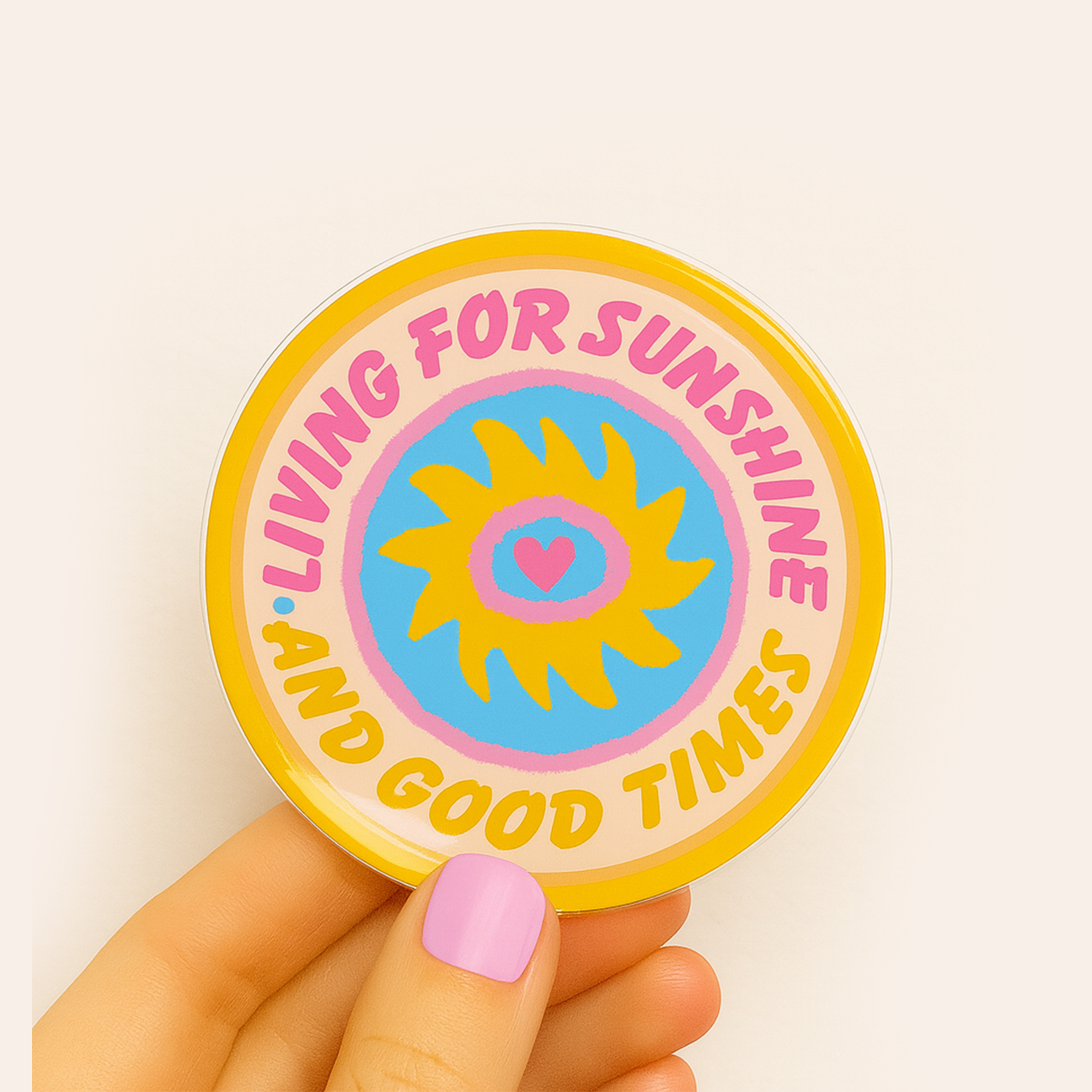 Sunshine and good times | Positive Vibes Sticker | Summer