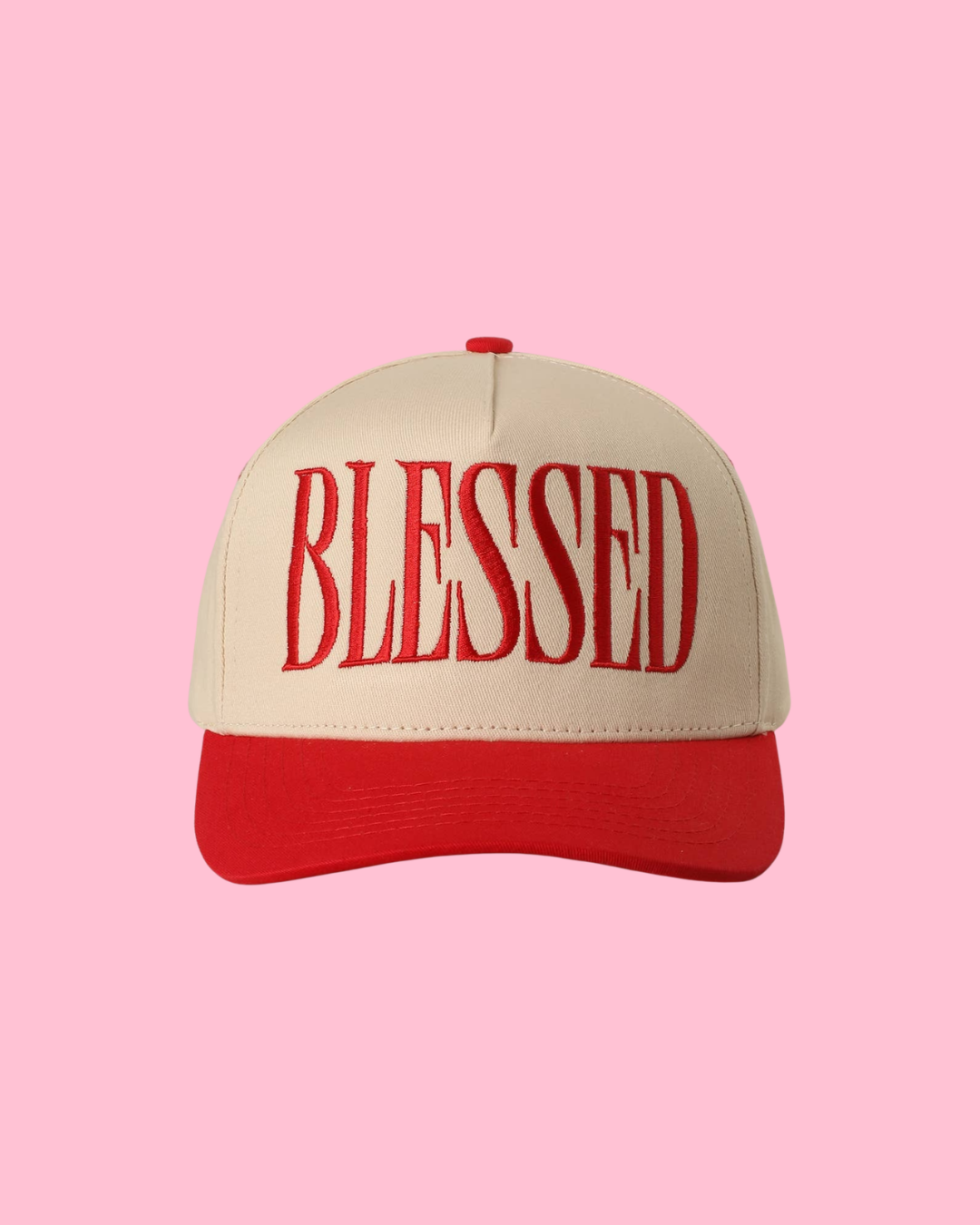 BLESSED Lettering Embroidery Baseball Cap