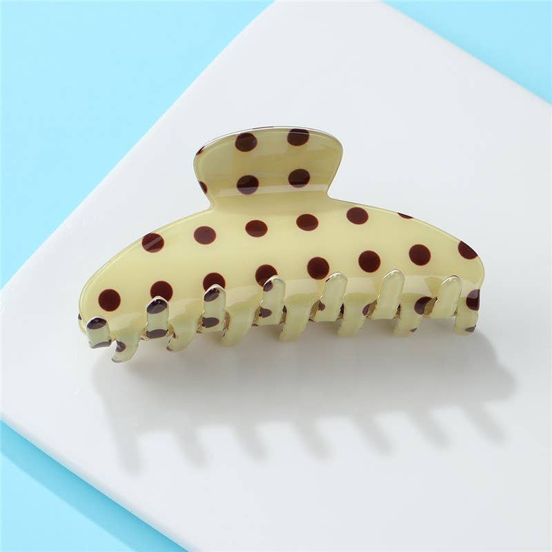 Retro Polka Dot Hair Claw