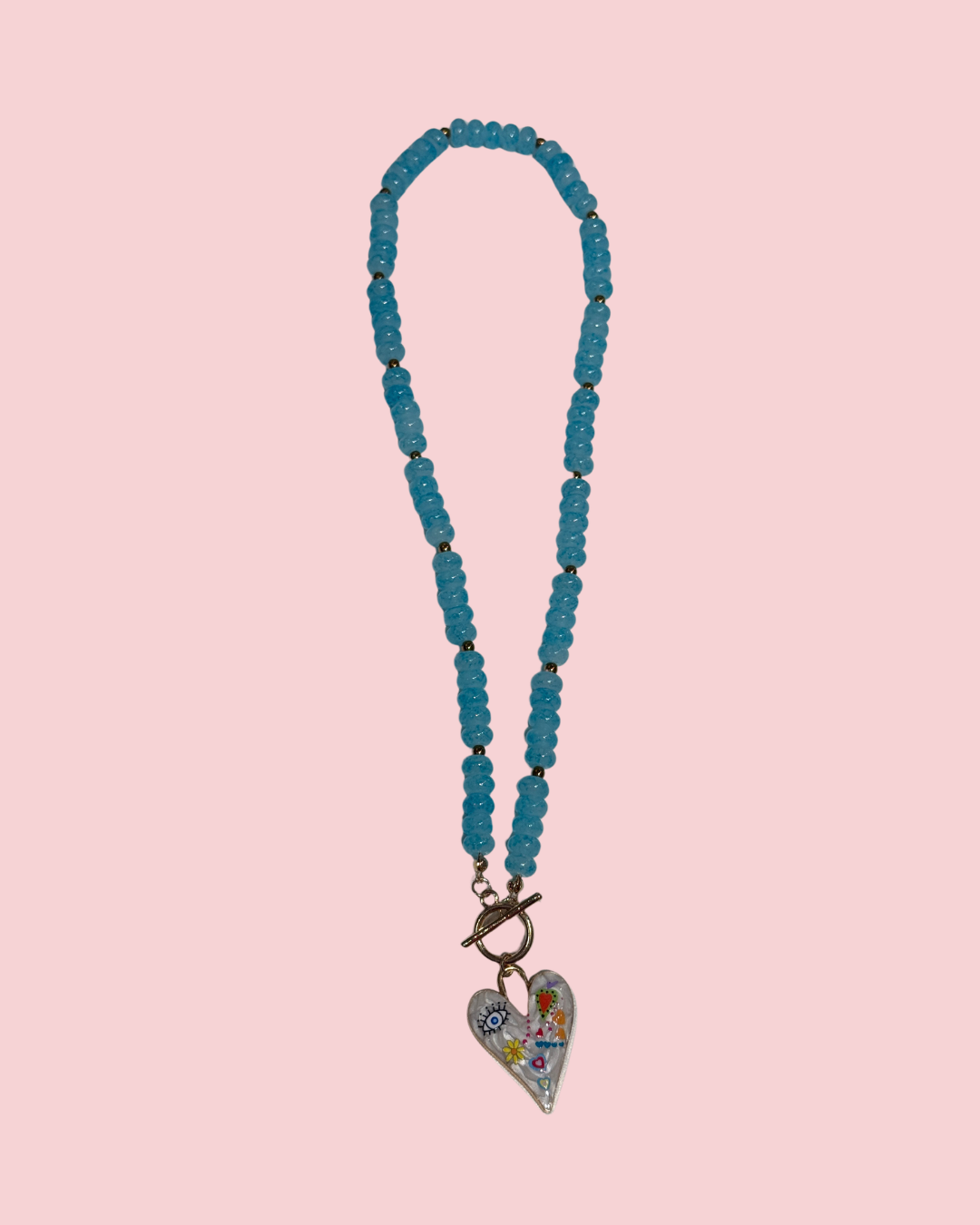 Design Heart Beaded Necklace