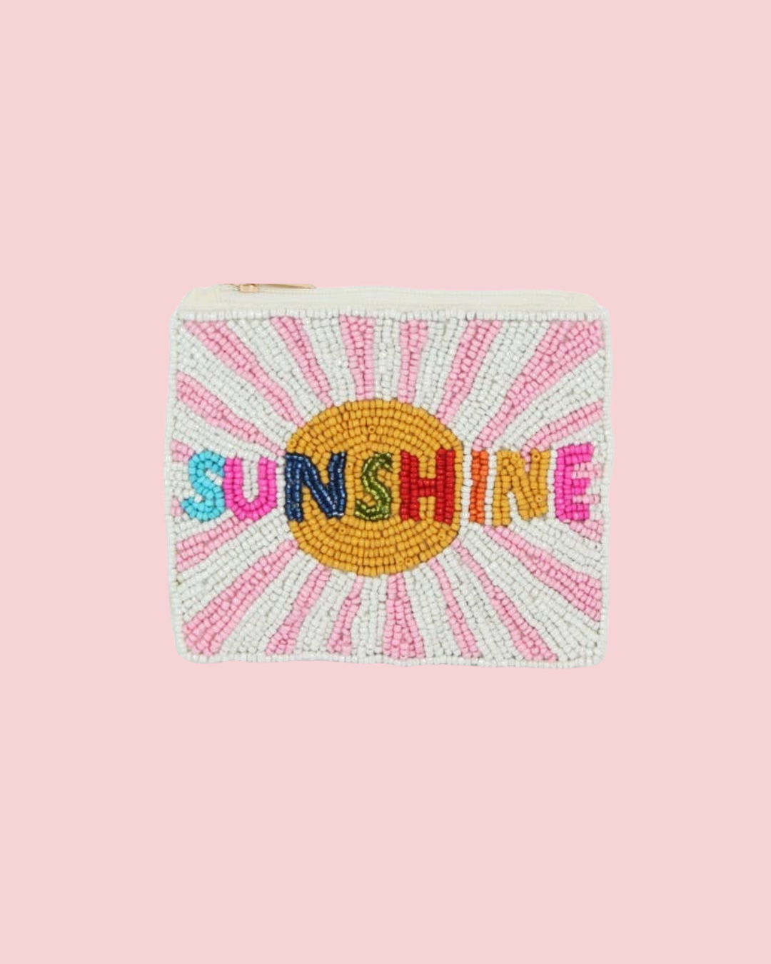 Ladies Fully Beaded SUNSHINE Fashion Coin Purse
