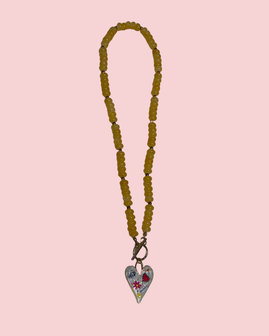 Design Heart Beaded Necklace