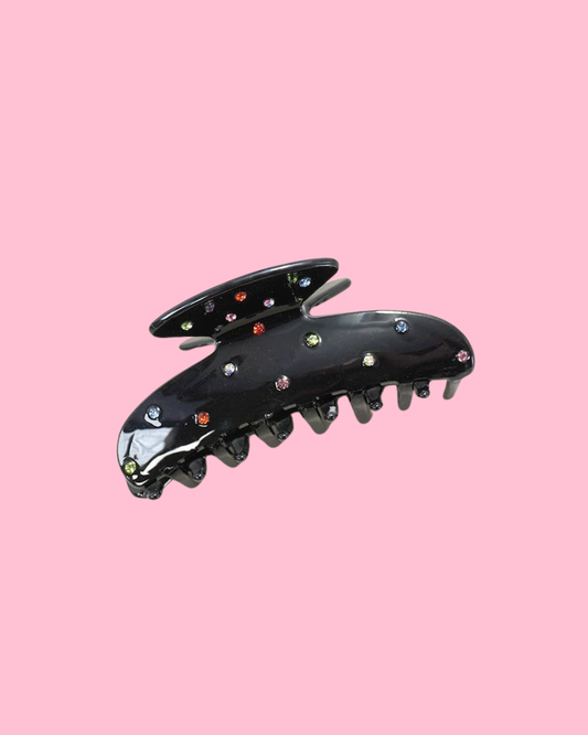 Jumbo Rhinestone Studded Claw CLip