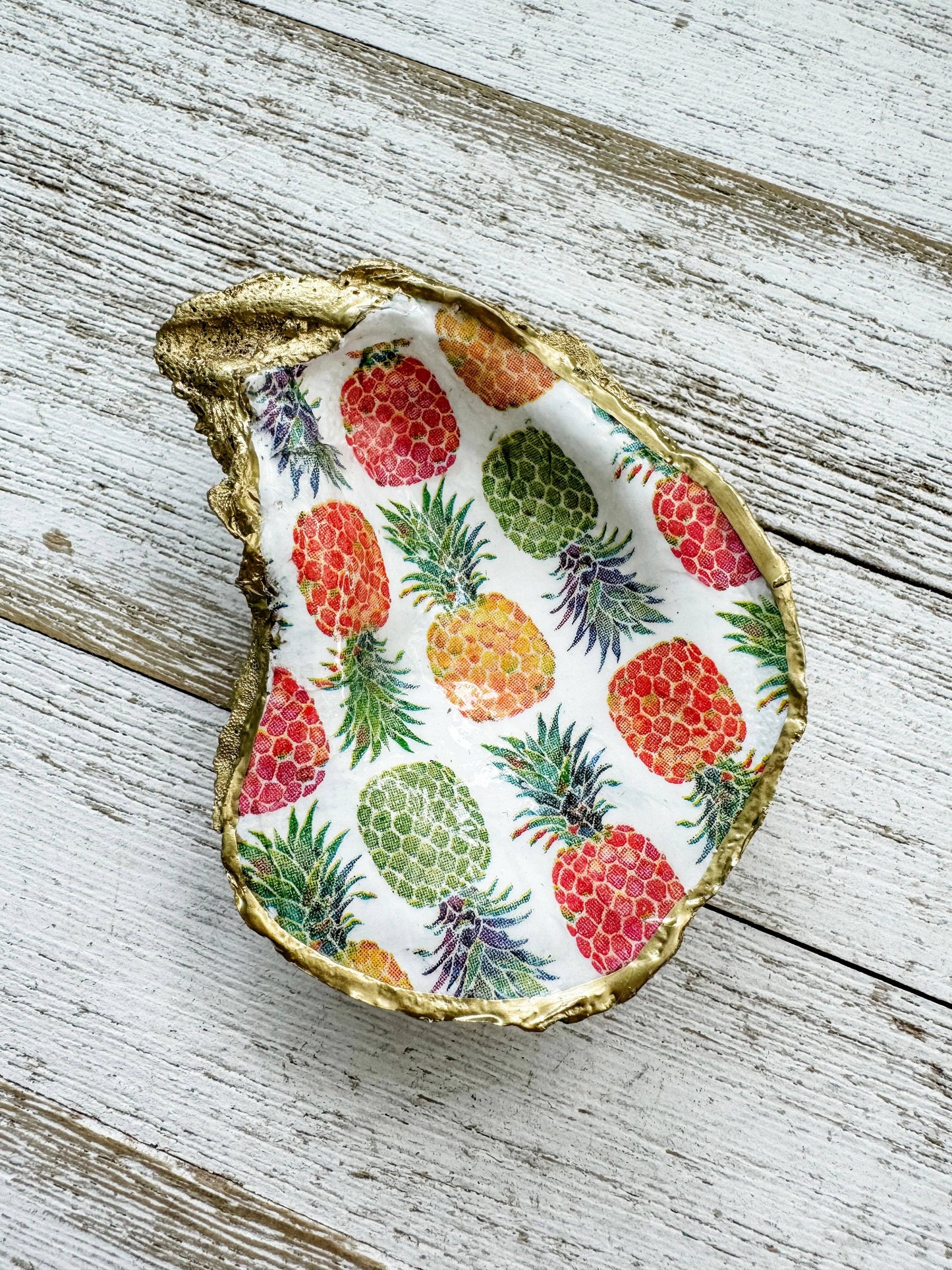 Pineapple Oyster Shell Ring Dish