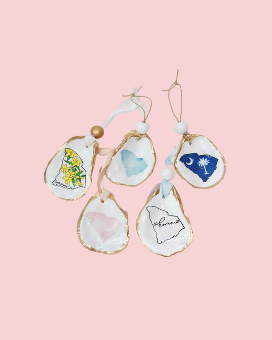 South Carolina Christmas Oyster Shell Ornaments - Gifts