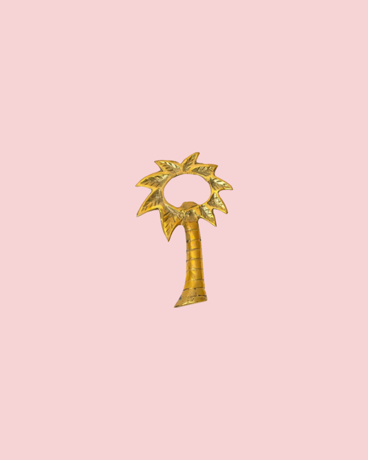 Brass Tropical Palm Tree Bottle Opener