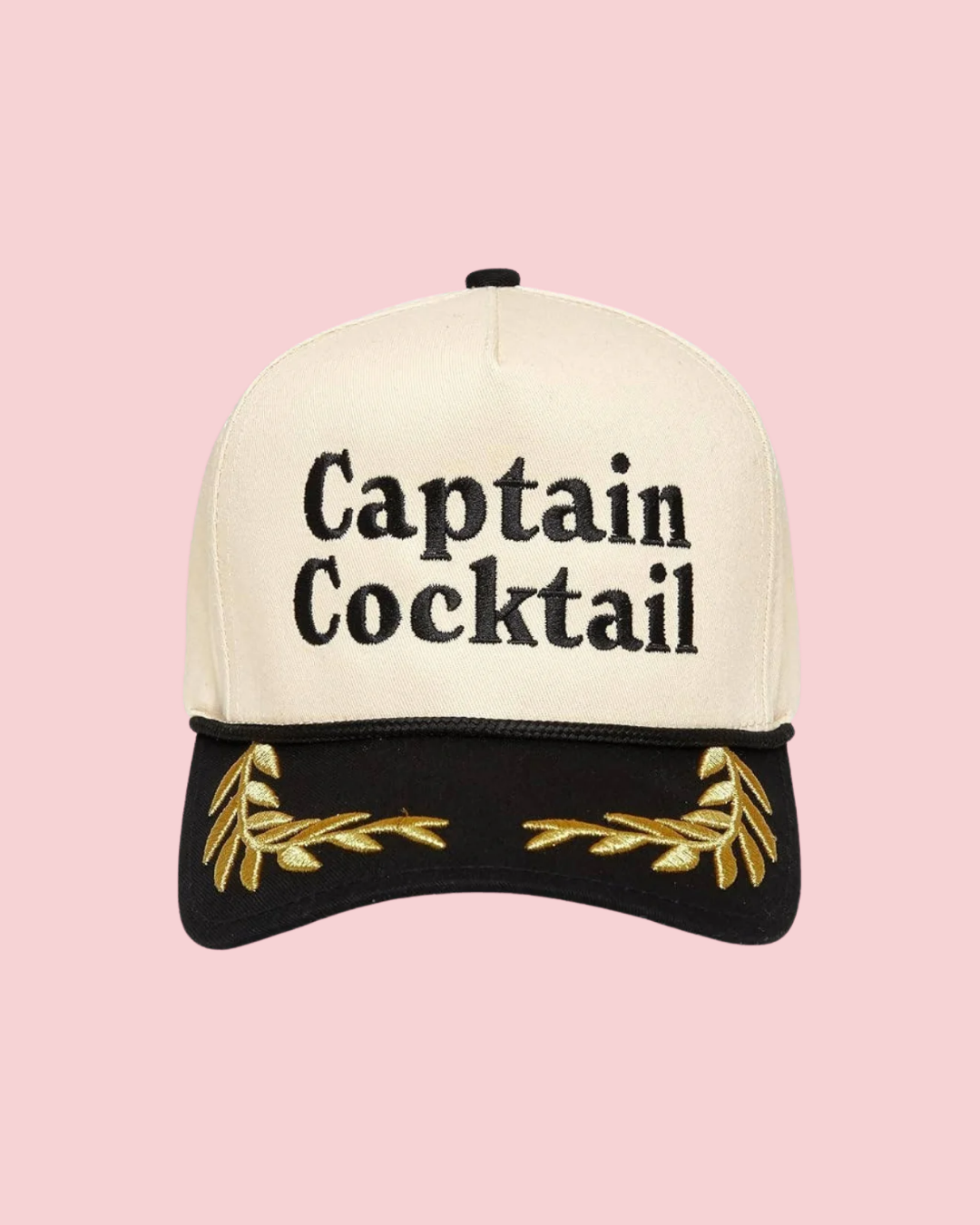 2-Tone Cap - Captain Cocktail - Black/Beige (nautical)
