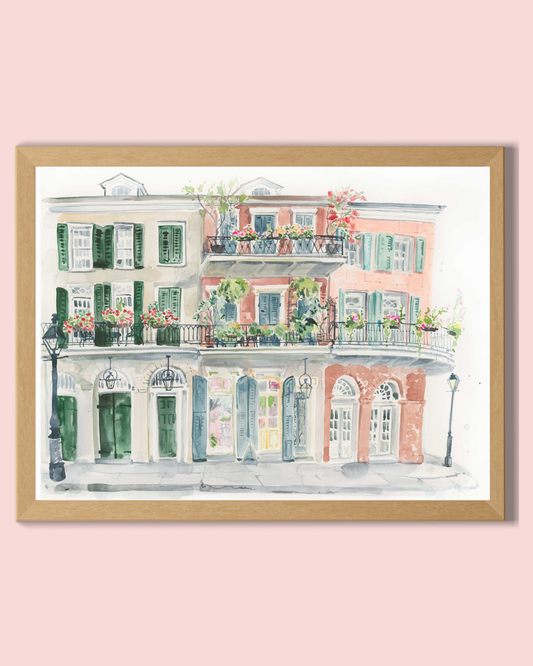 "Studio in Spring" Watercolor Fine Art Print