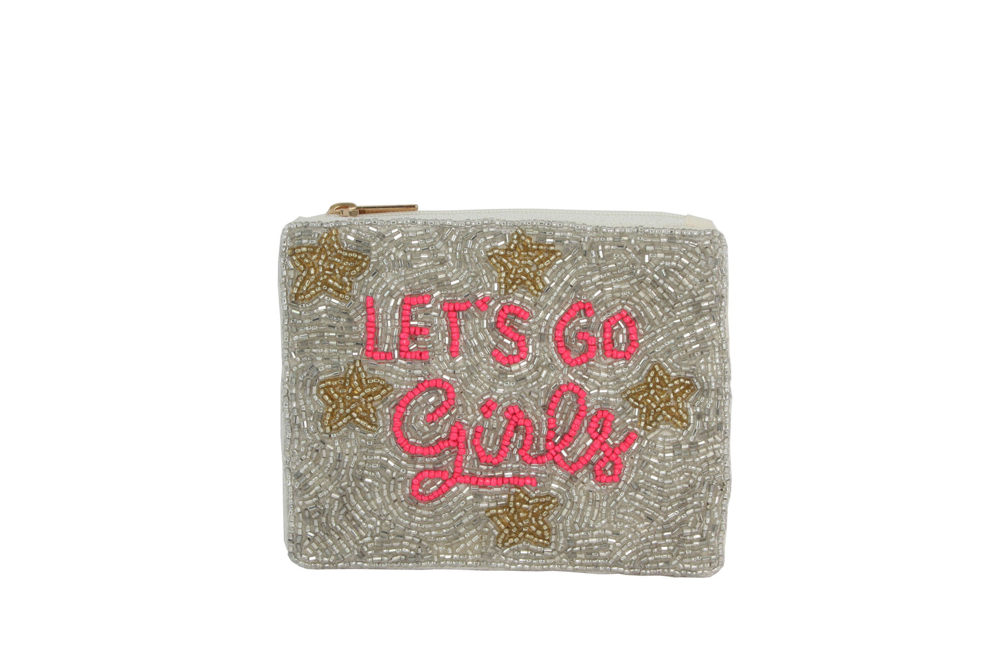 Lets Go Girl Themed  Fully Beaded Coin Purse