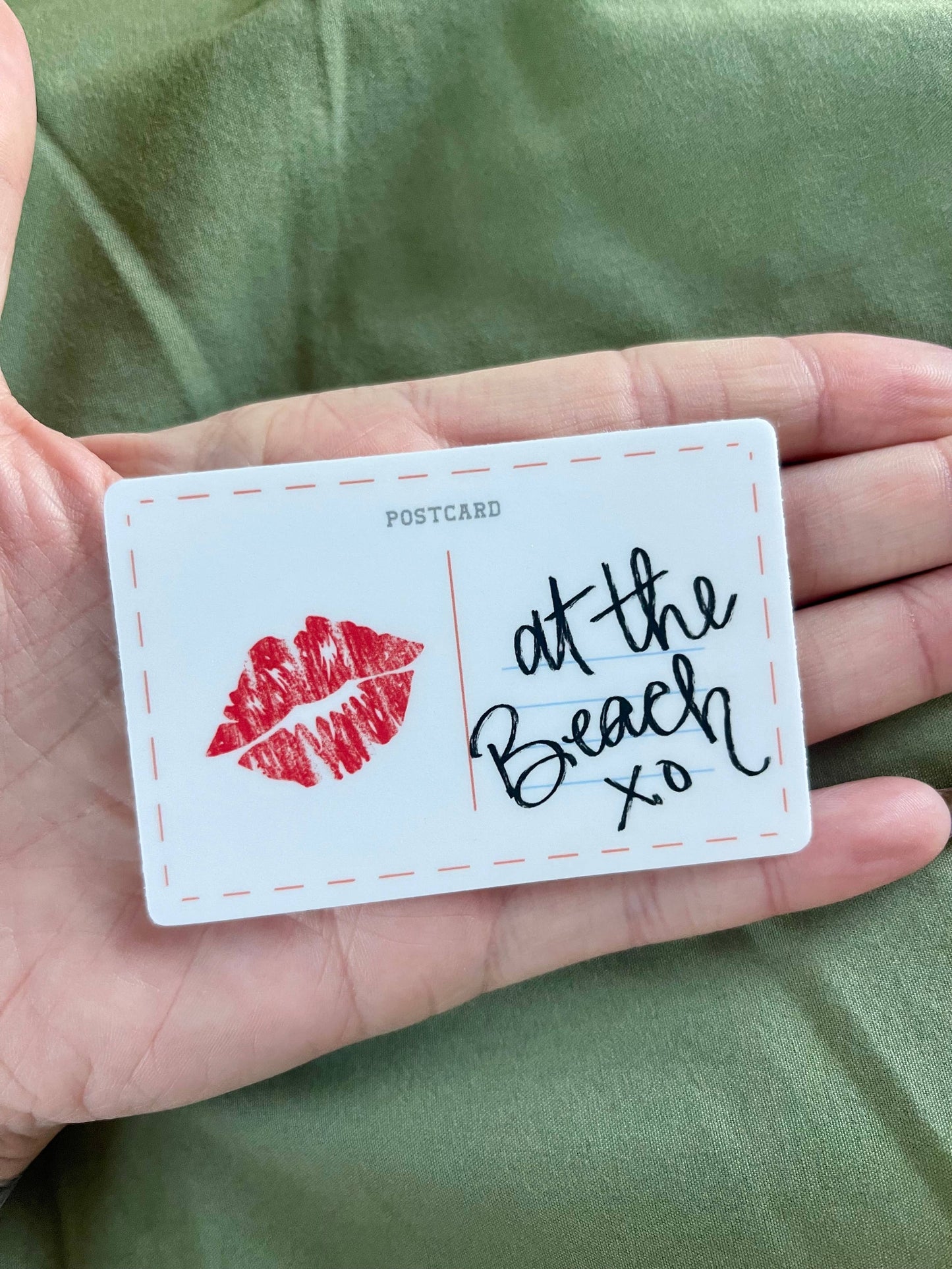 Beach Postcard Themed Coastal Vinyl Sticker XO