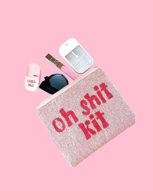Oh Shit Kit - Handmade Beaded Make Up Bag