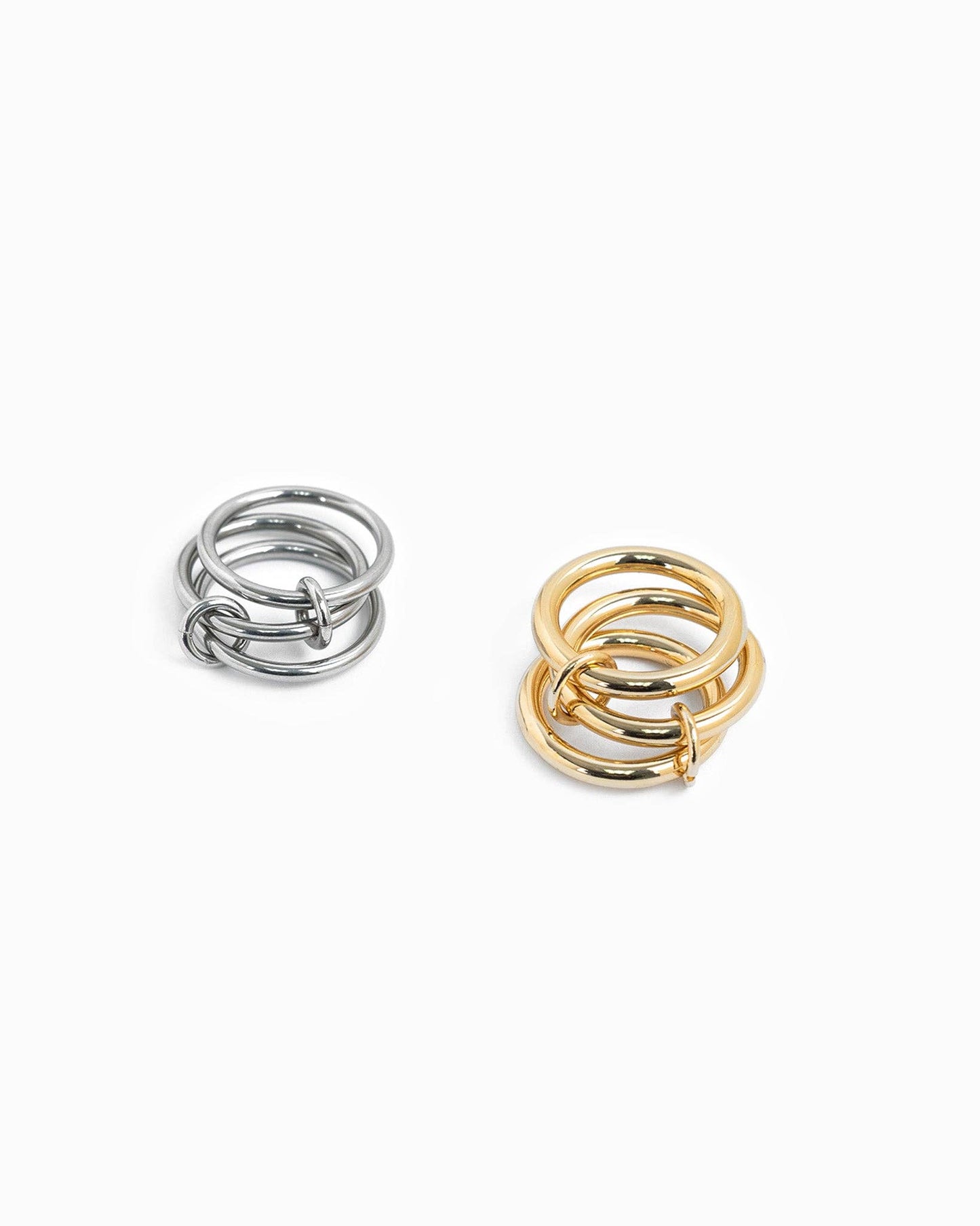 Minimal Gold Interlocking Ring