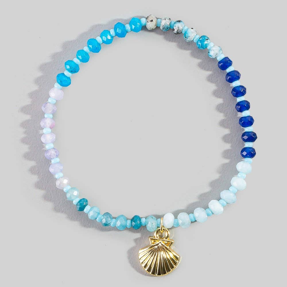 Seashell Charm Beaded Bracelet