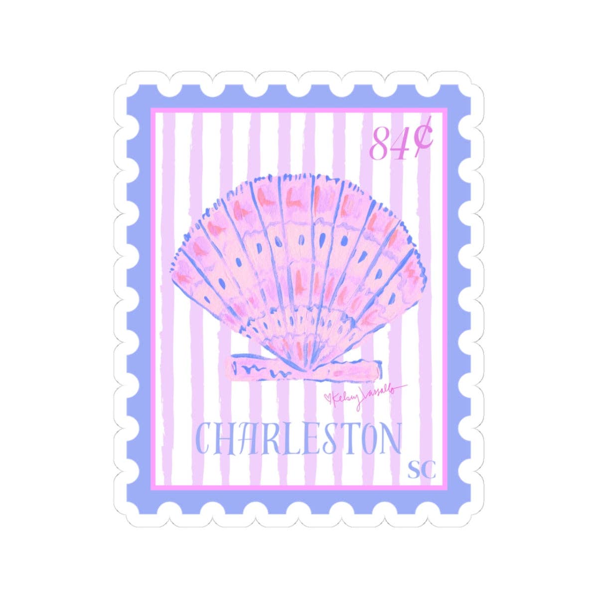 Charleston Shell Stamp Sticker