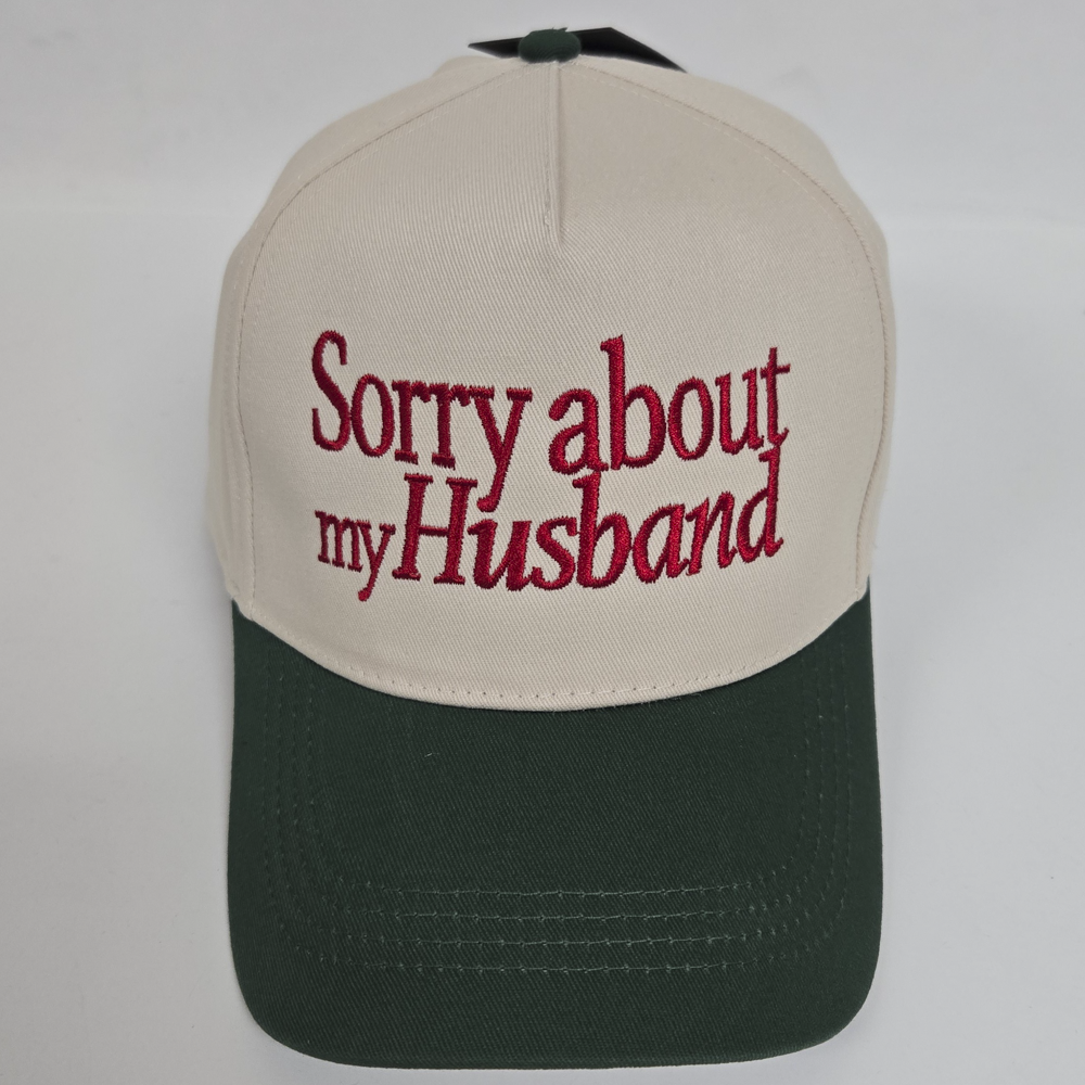 SORRY ABOUT MY HUSBAND EMBROIDERY IN TWO TONE BA, LCAP 4785