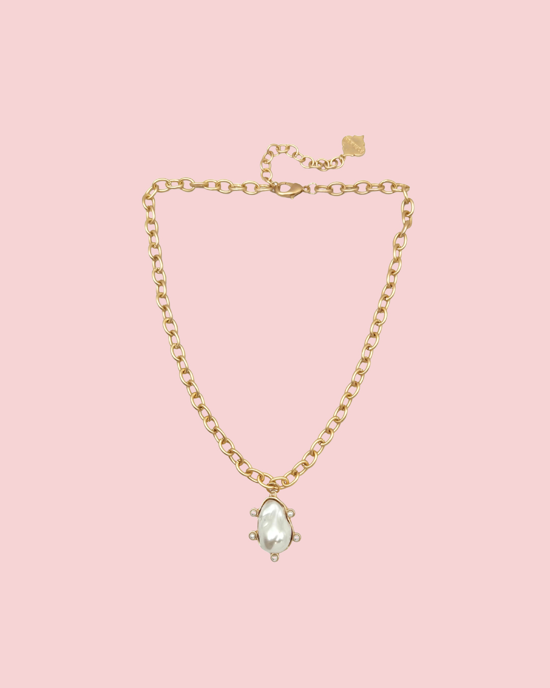 Trinity Necklace - Golden - Brush Gold