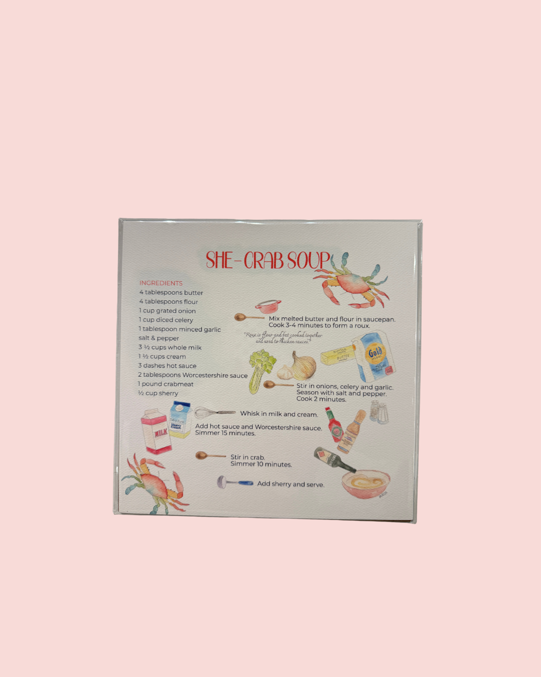 Recipe Art Print - 8x8