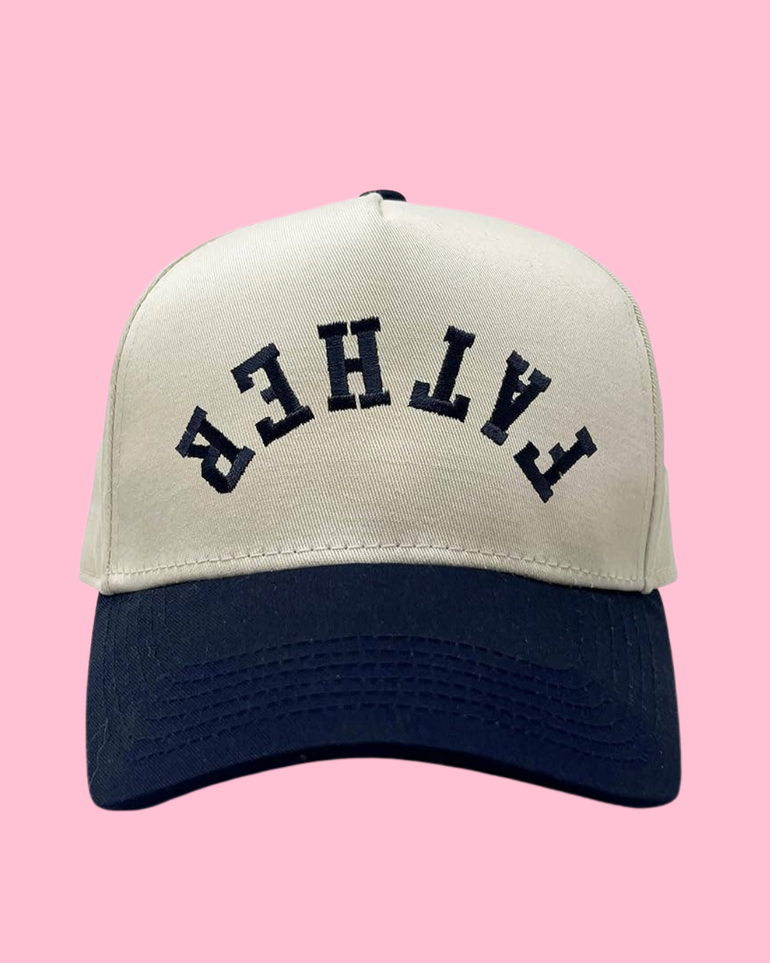 Two Tone Cap - Father (Upside Down) - Navy/Beige