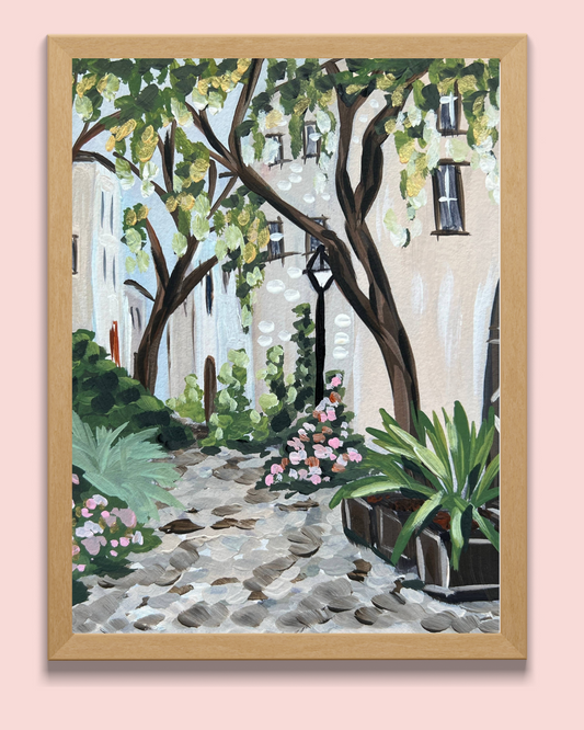 Charleston Inspired Print: Cobblestones and Alleyways