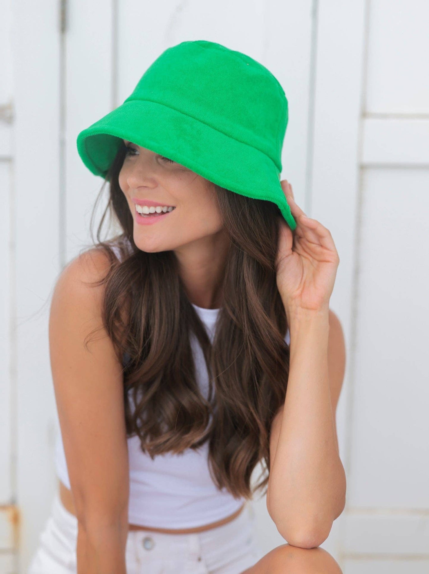 SOL TERRY BUCKET HAT, GREEN