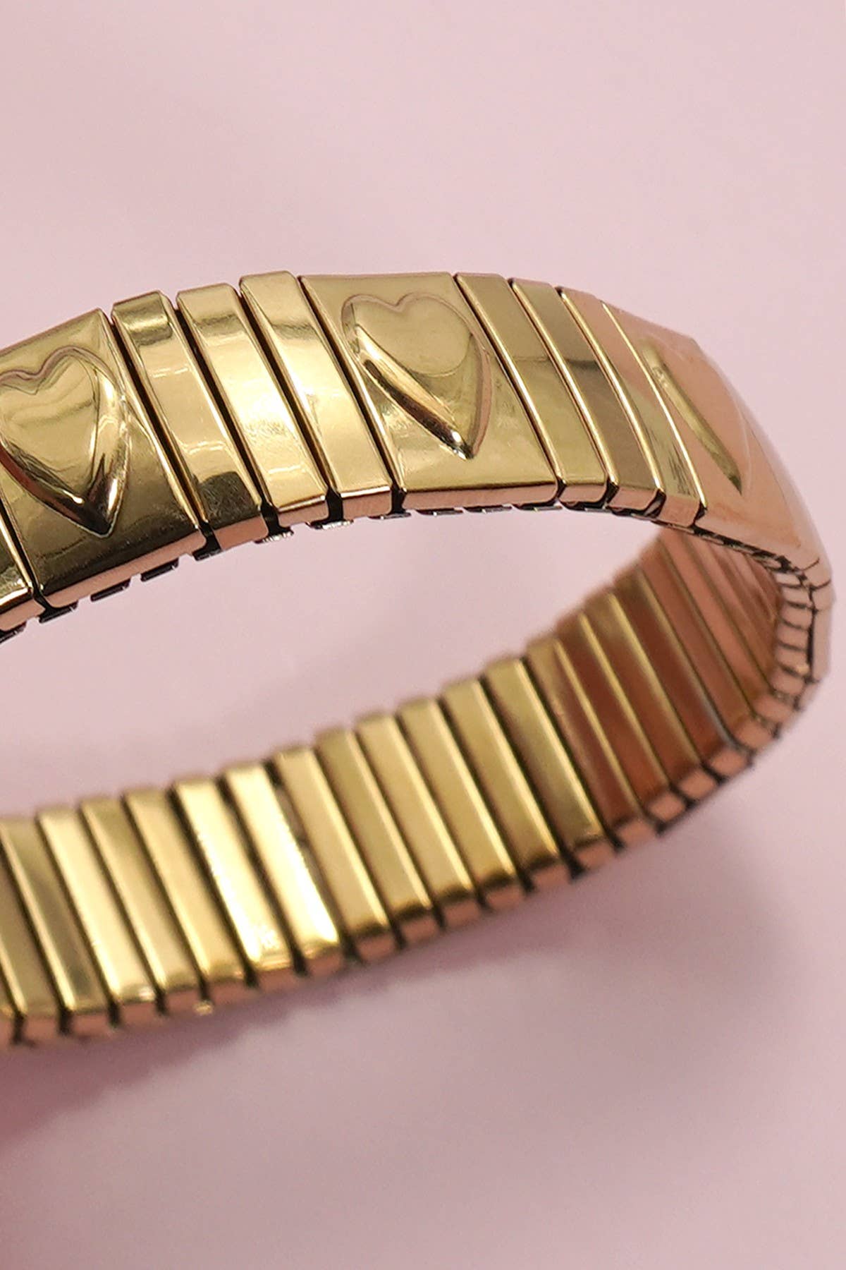 18K STAINLESS STEEL TARNISH FREE HEART BRACELET