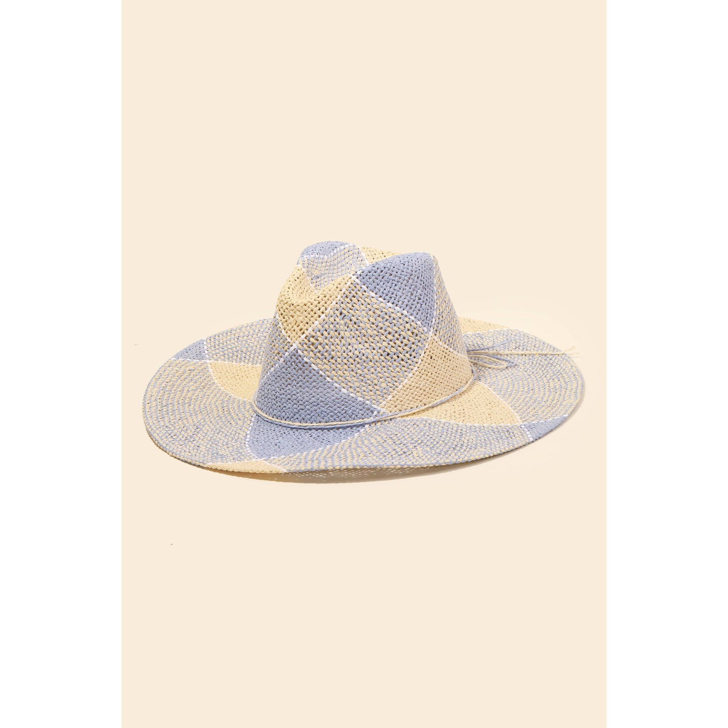 Two Tone Straw Braid Hat