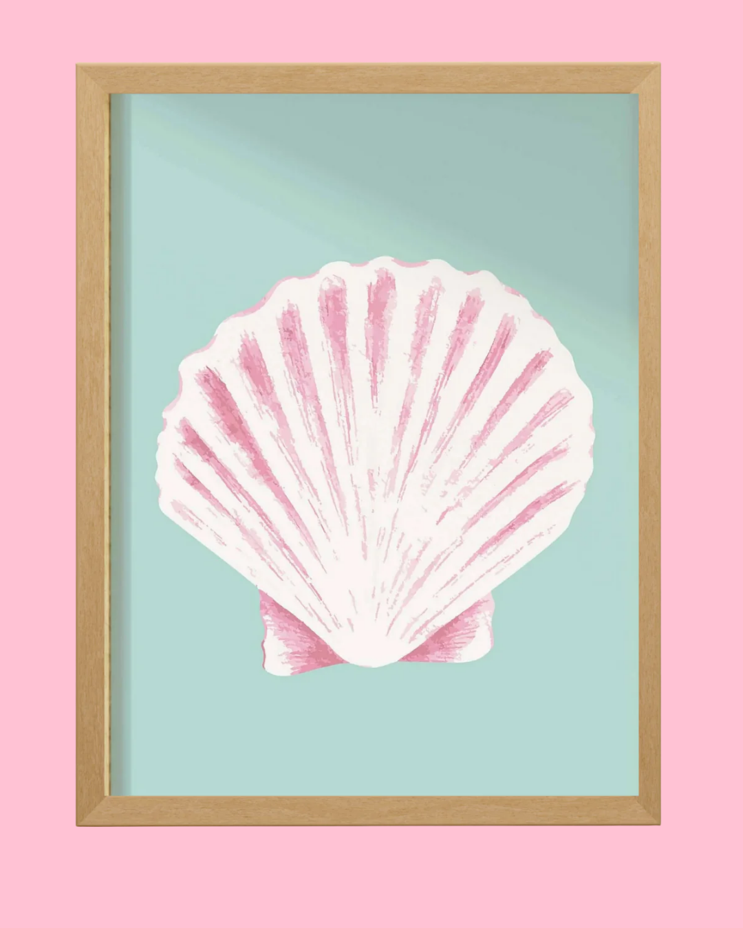 Aqua Seashell Print