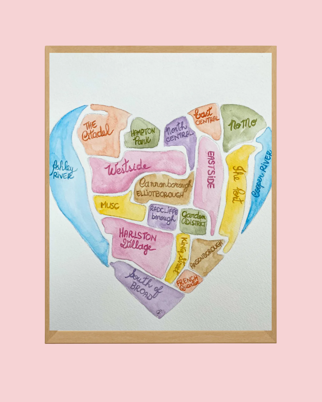 Charleston Heart Art Print