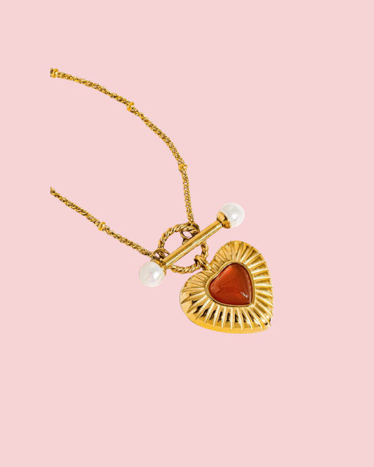 Havana 18K Non-Tarnish Vintage Heart Chain Necklace