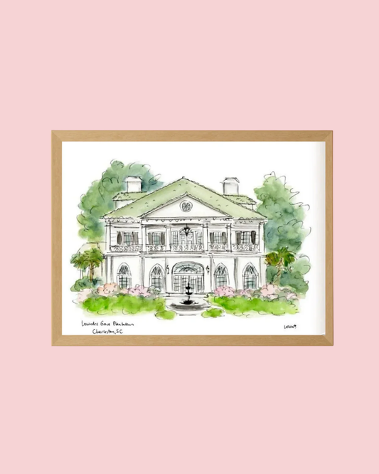 Charleston, South Carolina - Lowndes Grove Plantation. Art Print
