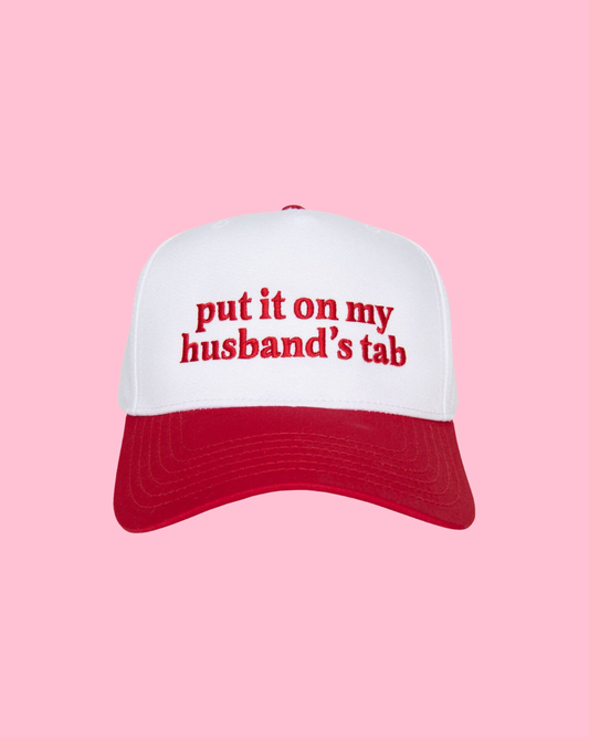 Put It On My Husband's Tab Two-Toned Vintage Hat