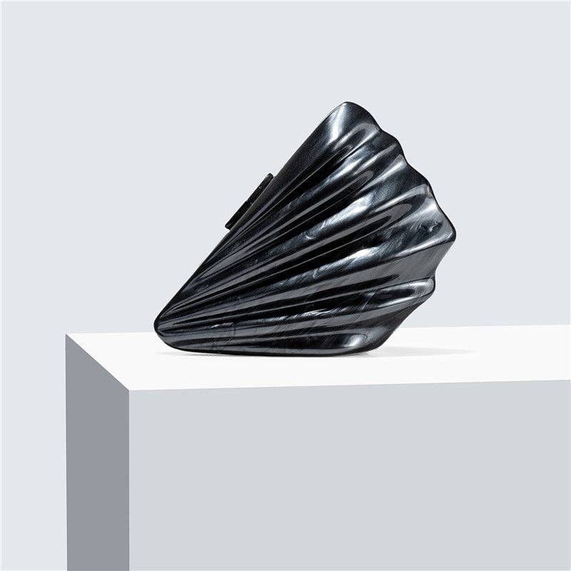 Acrylic Shell Evening Clutch Bag