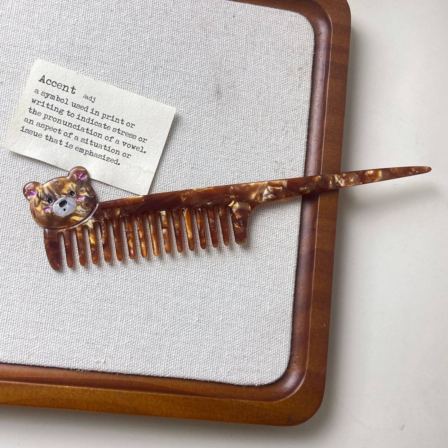 Creative Bear Shape Acetate Hair Combs