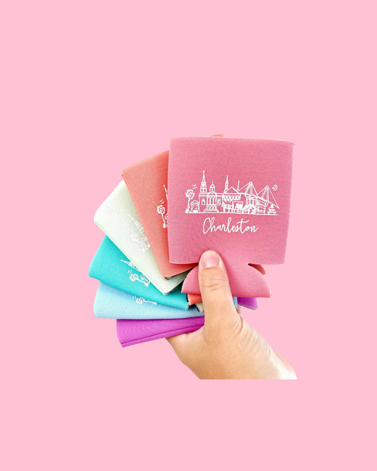 Charleston Rainbow Row Can Holder