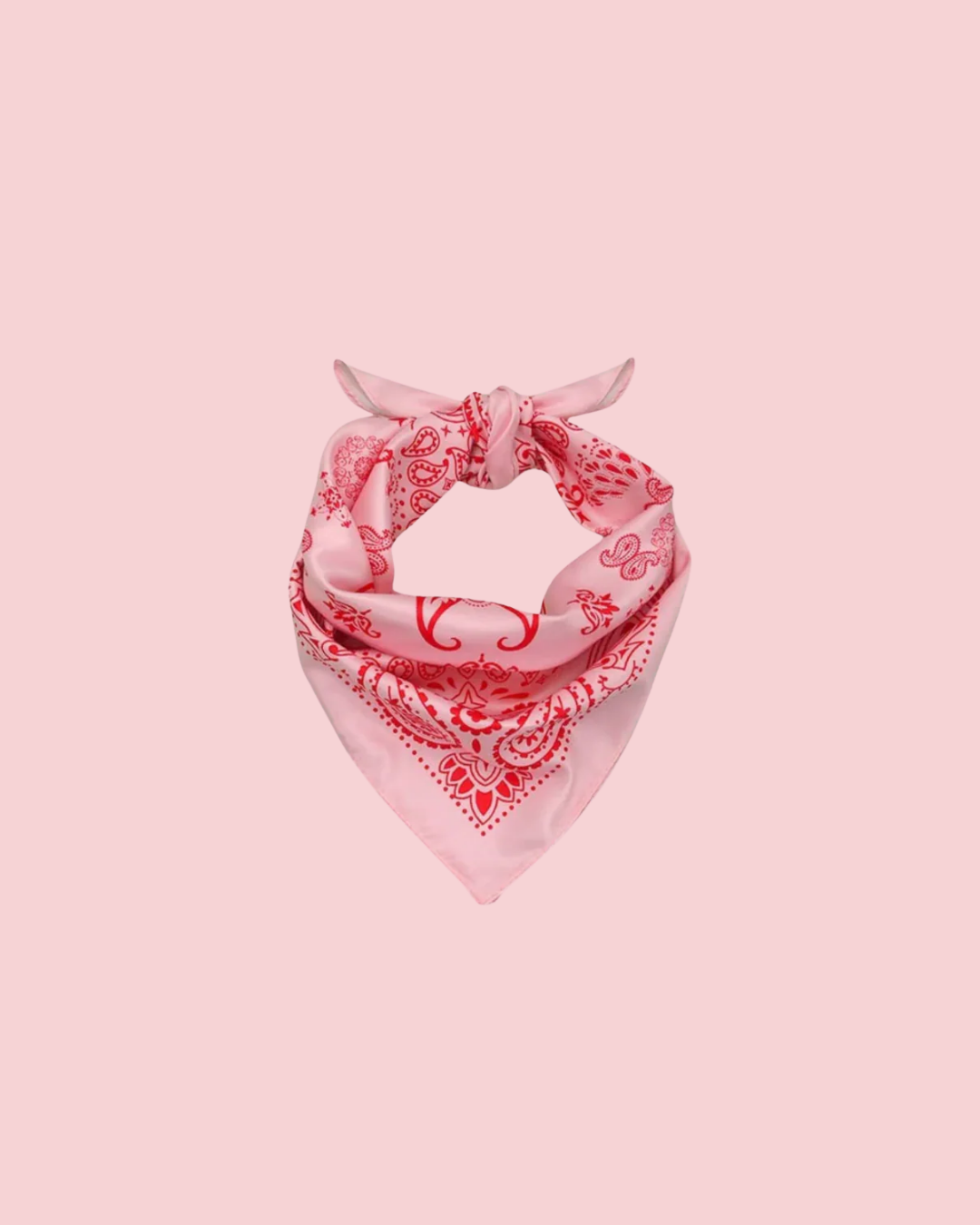 Paisley Pink Silky Feel Bandana Scarf