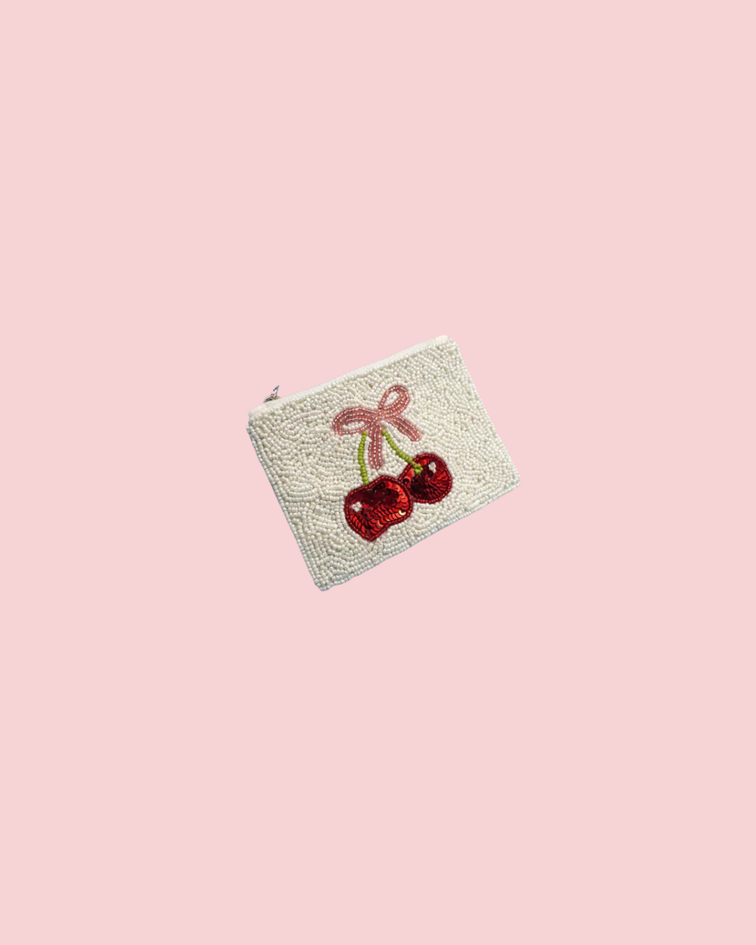 Cherries Beaded Coin Purse 