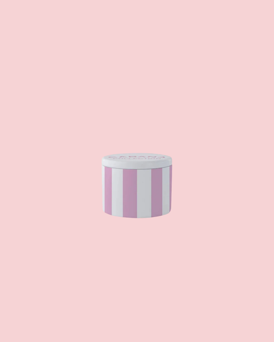 Travel Candle - Cabana Pink & White Stripe