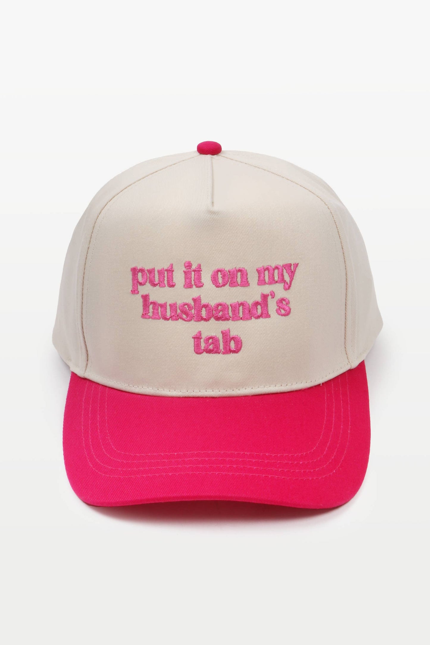 PUT IT ON MY HUSBAND'S TAB Embroidery Baseball Caps