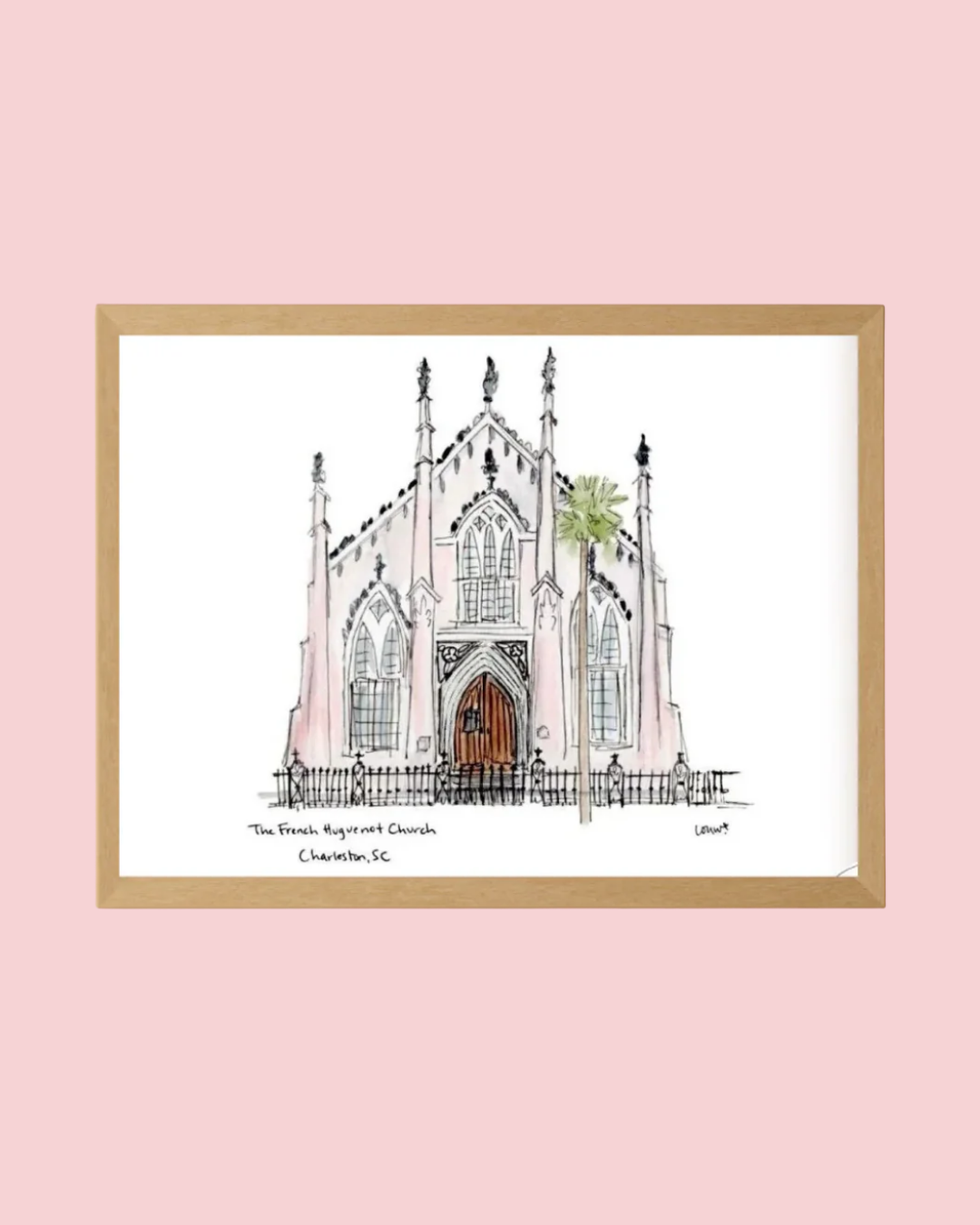 Charleston, South Carolina - French Huguenot Church. Art Print