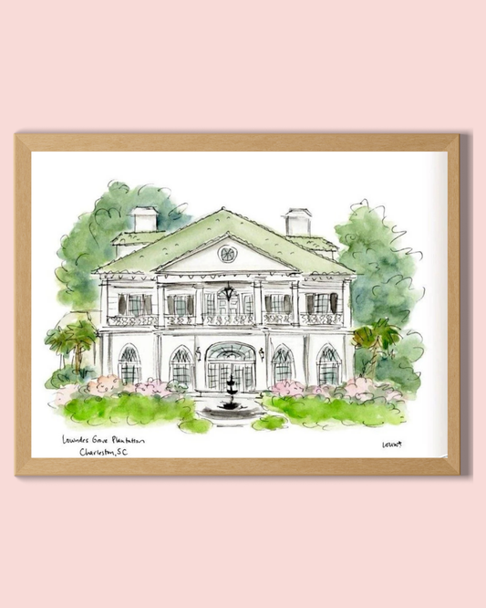 Charleston, South Carolina - Lowndes Grove Plantation. Art Print