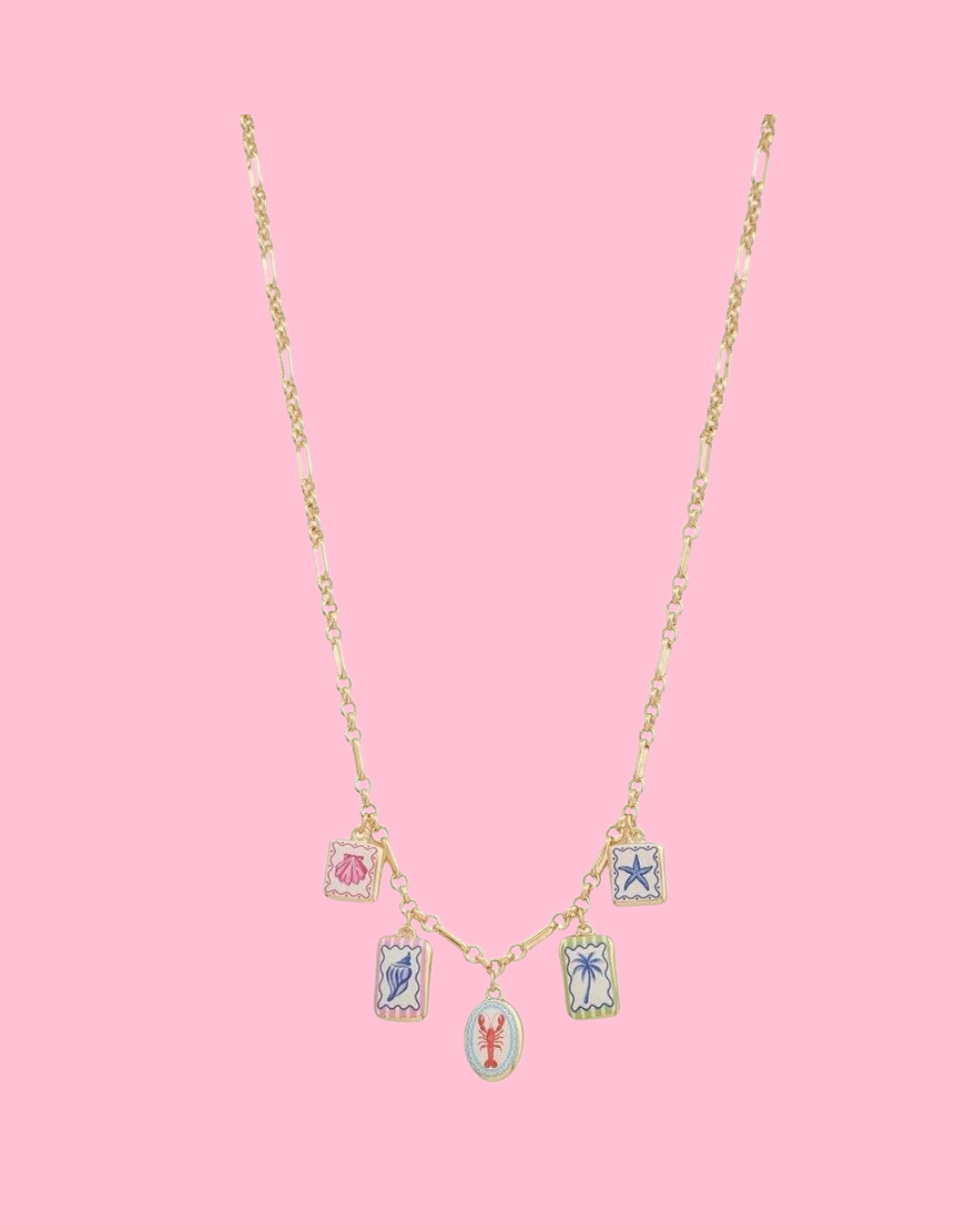CHARM LETTER PENDANT NECKLACE