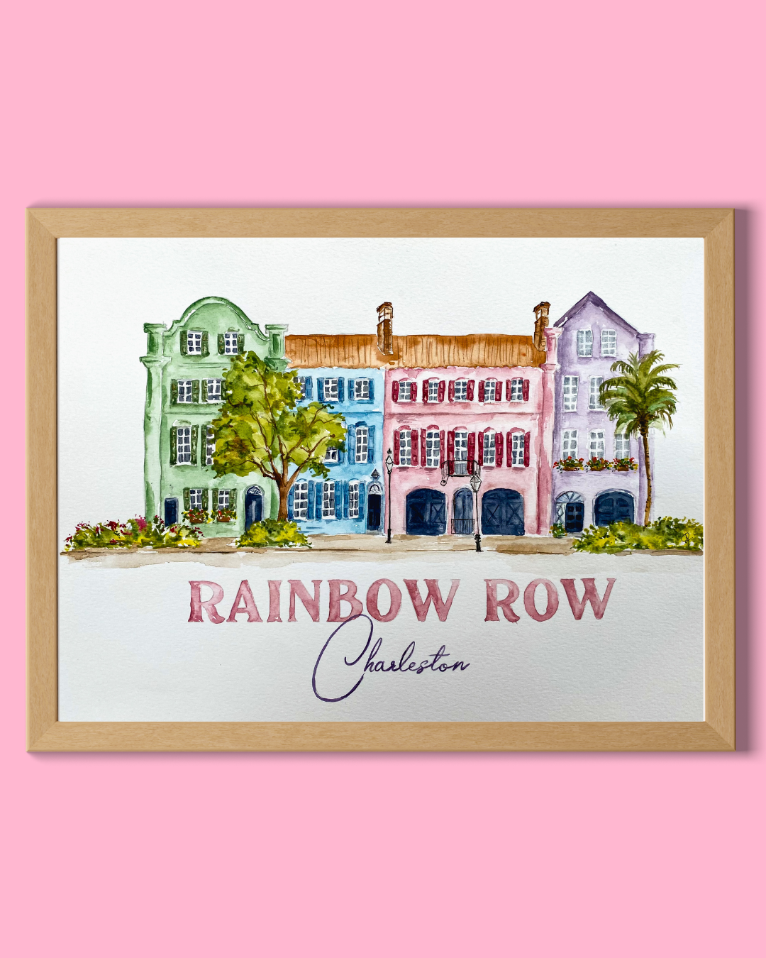 Rainbow Row Art Print