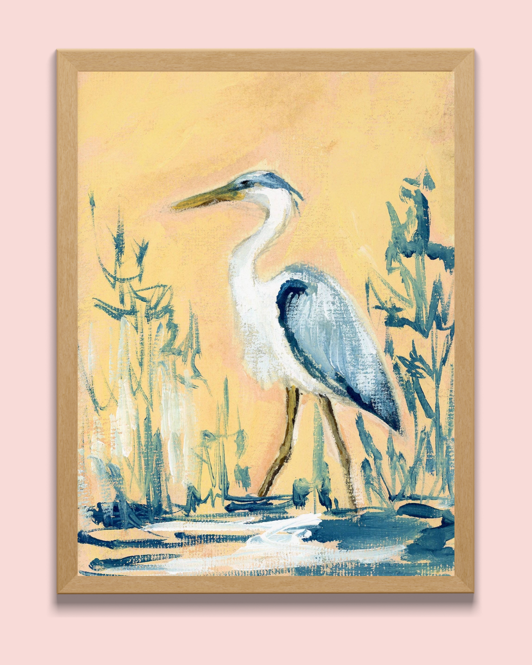 Edwin, a Blue Heron Vertical Print 12x16