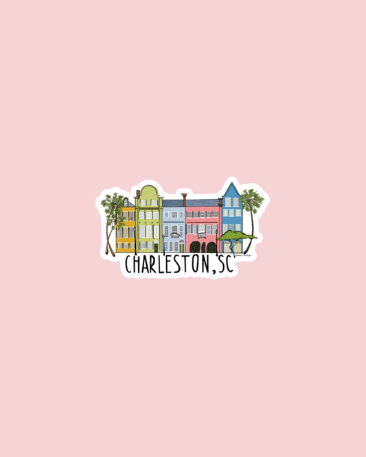 Rainbow Row Charleston, SC Sticker