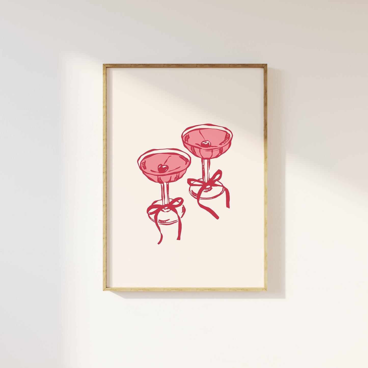 Coquette Cherry Cocktails Print