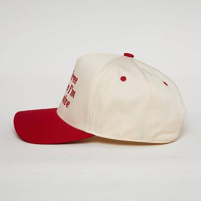 2-Tone Cap - Born Free But Now I'm Expensive - Red/Beige