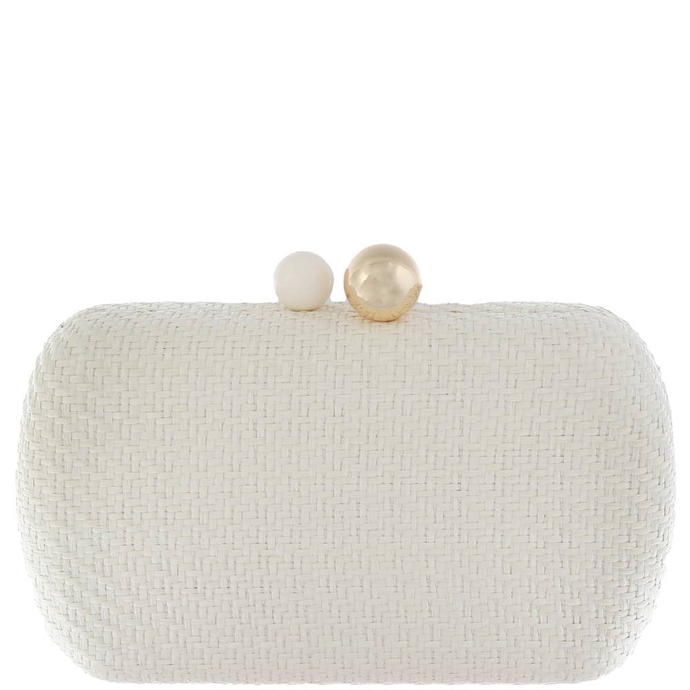 WOVEN COLORED EVENING CLUTCH