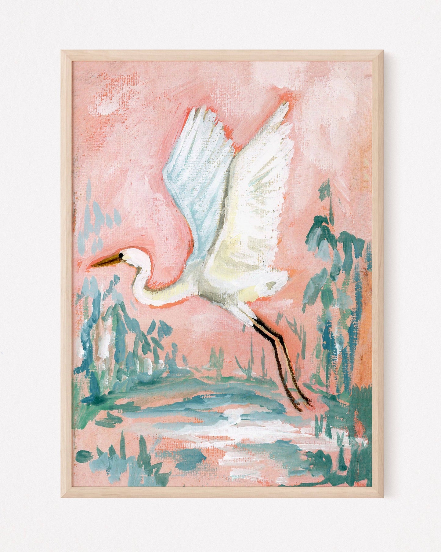 Rosemary White Egret Art Print