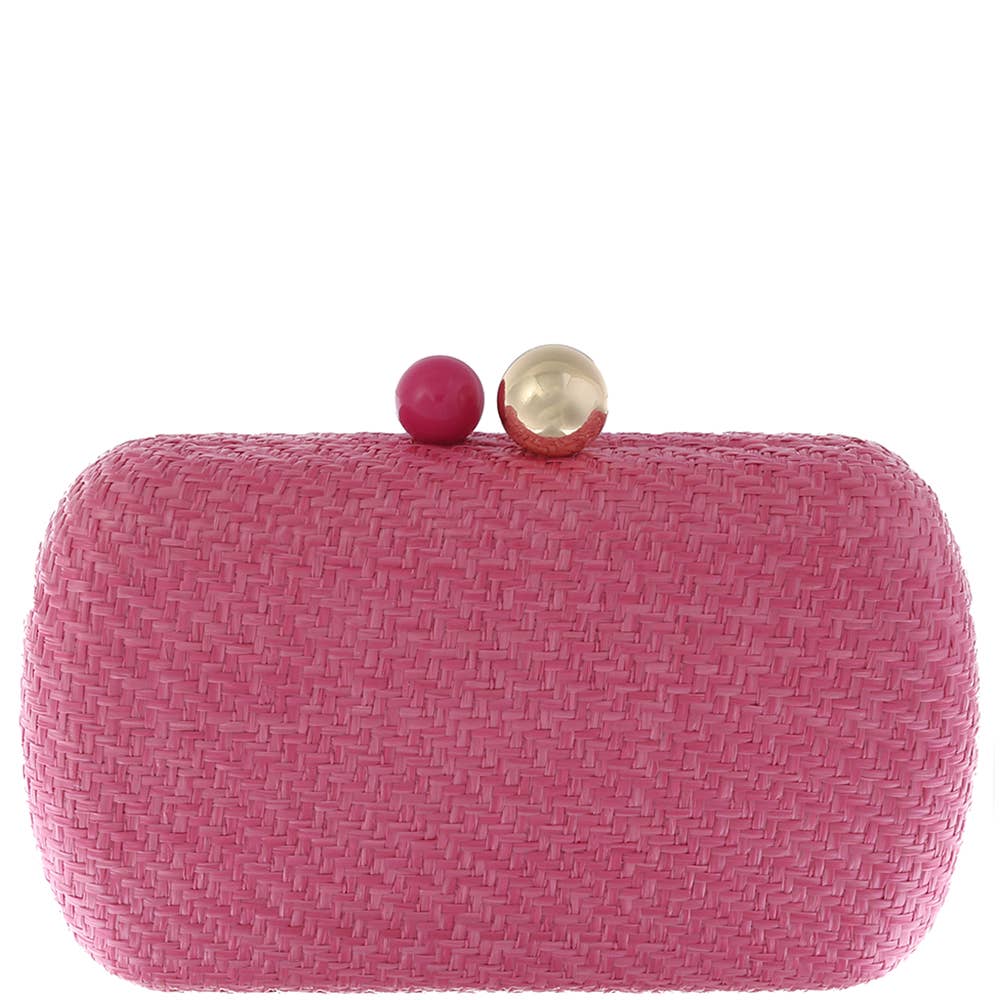 WOVEN COLORED EVENING CLUTCH